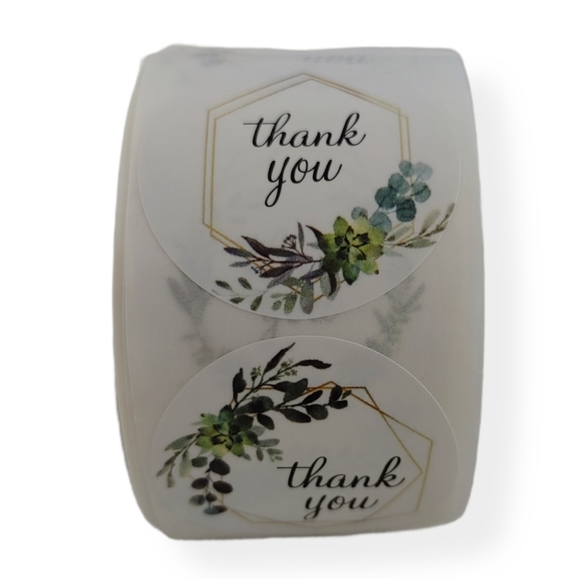 Thank You Stickers Floral 50 count - Picture 2 of 3